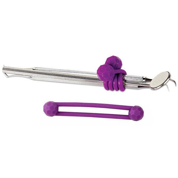 Plasdent 206IT-10M Silicone Dental Instrument Ties Autoclavable Purple 6/Pk Plasdent 206IT-10M Silicone Dental Instrument Ties Autoclavable Purple 6/Pk